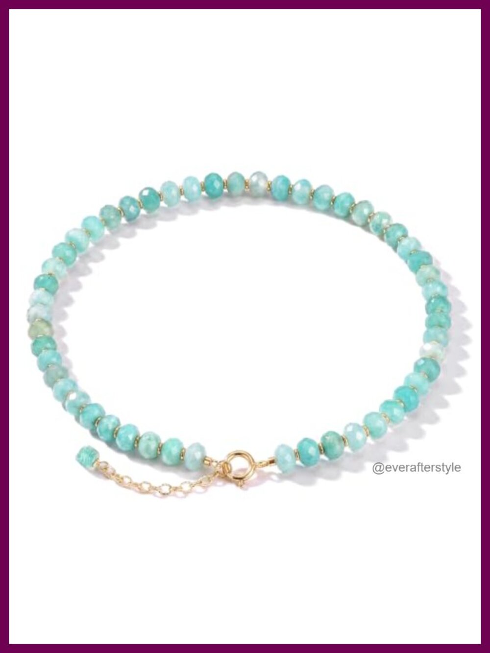 Boho Natural Stone Beaded Choker Necklace Handmade Women Gemstone Jewelry Gift